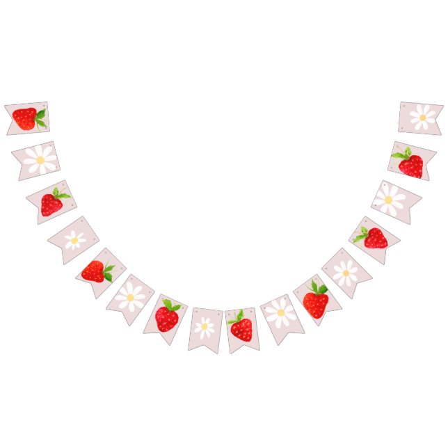 Bannière À Fanions Berry 1ère fraise Anniversaire (Tout)