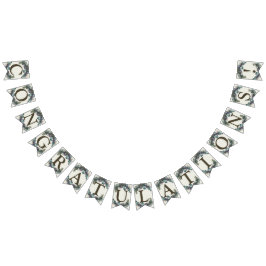 Bannière À Fanions Bienvenue Mariage Party Vert violet Feuilles Éléga