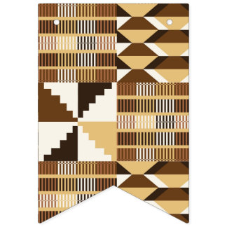 Bannière À Fanions Bloc Kente - Ocbre atténué