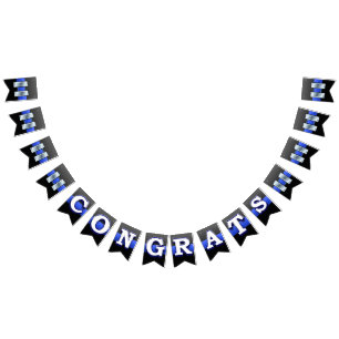 Bannière À Fanions Blue Line mince Captain Promotion