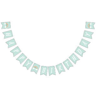 Bannière À Fanions Boho Rainbow Birthday Party Kinder