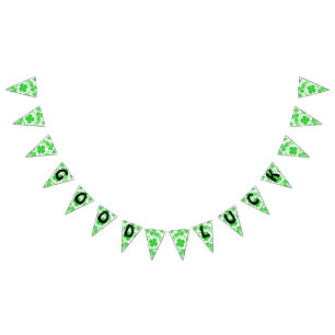 Bannière À Fanions BONNE CHANCE shamrock - Motif transparent 2