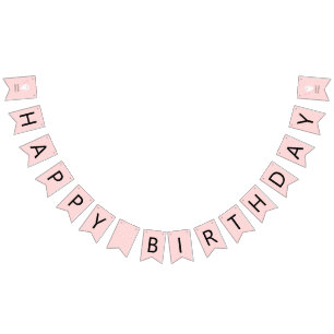 Bannière À Fanions Boo rose Joyeux Décor de fête d'anniversaire