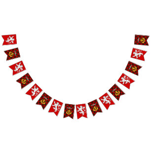 Bannière À Fanions Bouclier du blason de Wallace et tartan