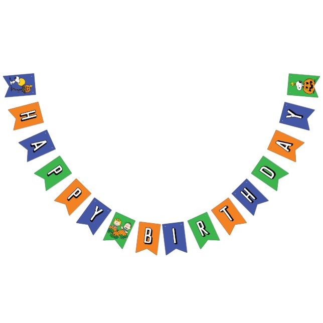 Bannière À Fanions cacahuètes | Charlie Brown et Gang Birthday Buntin (Tout)