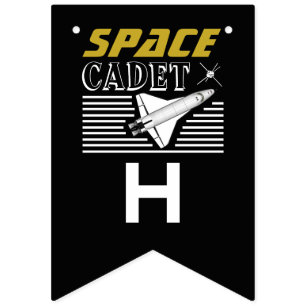 Bannière À Fanions Cadet de l'espace, vaisseau spatial, Anniversaire