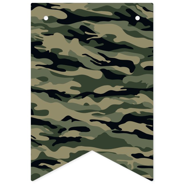 Bannière À Fanions Camouflage vert. Camo ton (Premier drapeau)