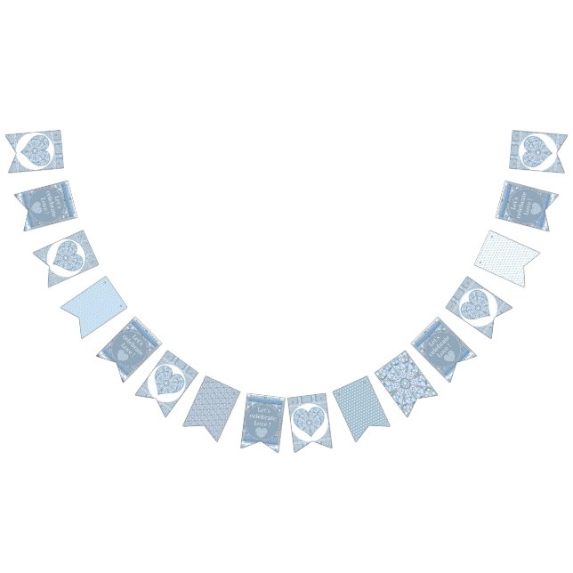 Bannière À Fanions Céramique Lace Bleu clair (Tout)