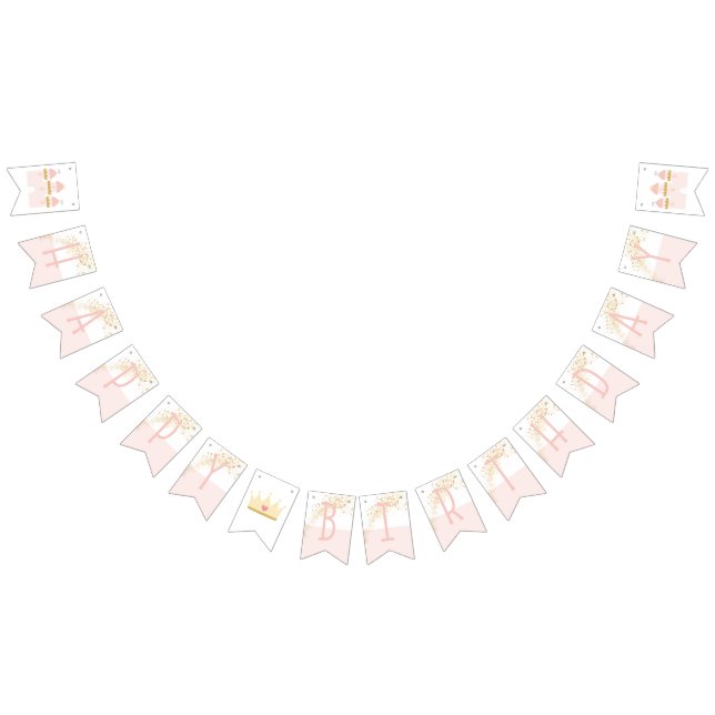 Bannière À Fanions Château Princess Bunting Anniversaire (Tout)