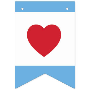 Bannière À Fanions Chicago Love Indicateurs de Bunting