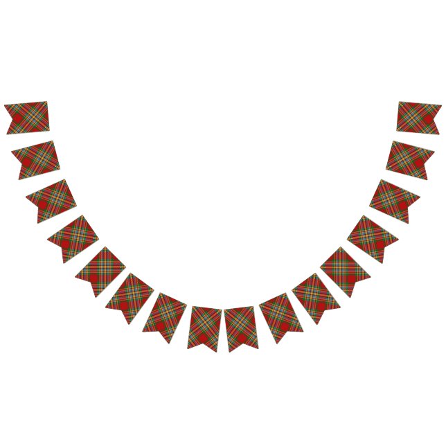 Bannière À Fanions Clan écossais Chattan Tartan (Tout)