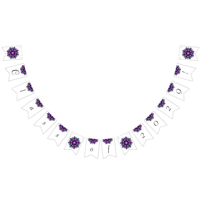 Bannière À Fanions Classe de 2029 ! Mandala en violet (Tout)