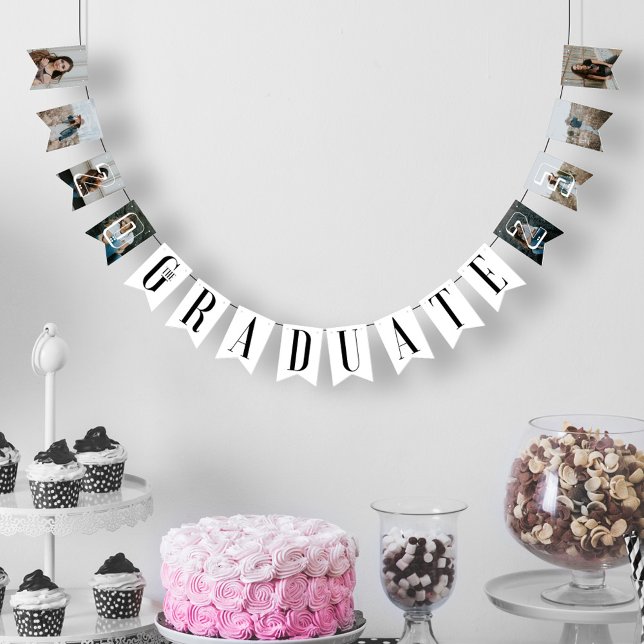 Bannière À Fanions Collage de photos des diplômés Année de fin d'étud (Créateur téléchargé)