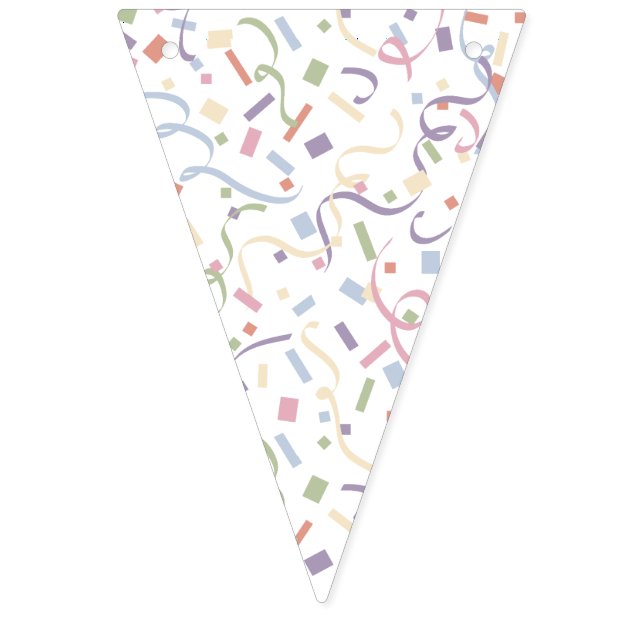Bannière À Fanions Confetti Contemporain (Surprise) (Premier drapeau)