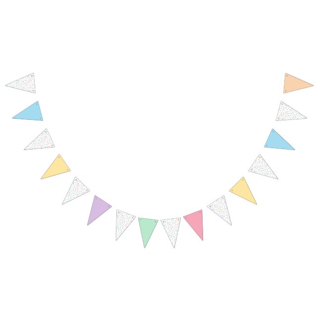 Bannière À Fanions Confetti Pastels (Sprinkles-Solids) (Tout)