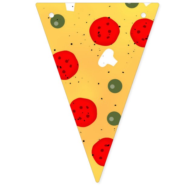 Bannière À Fanions Cool plaisir pizza fête anniversaire de enfant (Sizième drapeau)