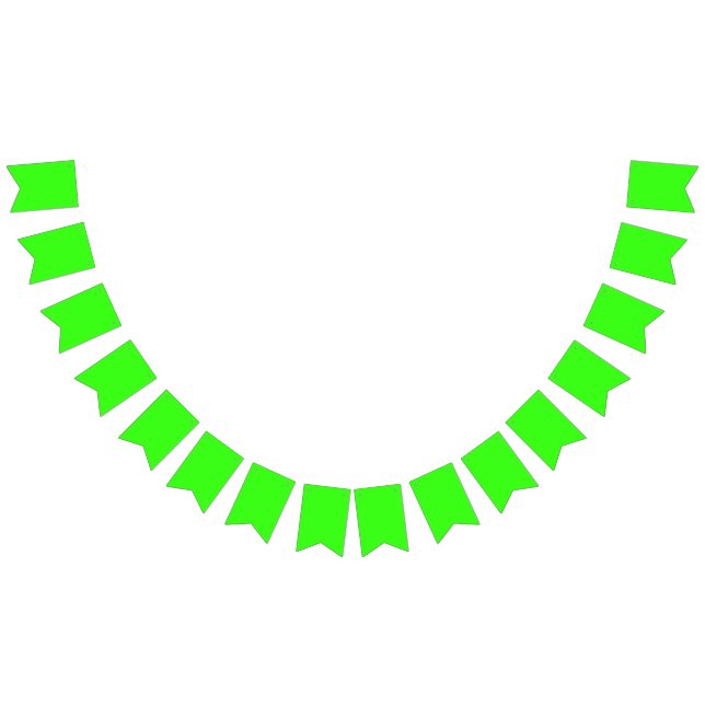 Bannière À Fanions Couleur solide verte néon | Classique (Tout)
