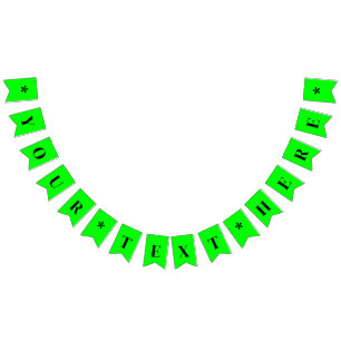 Bannière À Fanions Couleur vert électrique néon Sur mesure