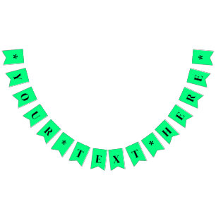 Bannière À Fanions Couleur vert printemps néon uni minimaliste élégan
