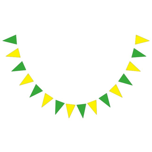 Bannière À Fanions Couleurs jaunes vertes + vos idées (Tout)