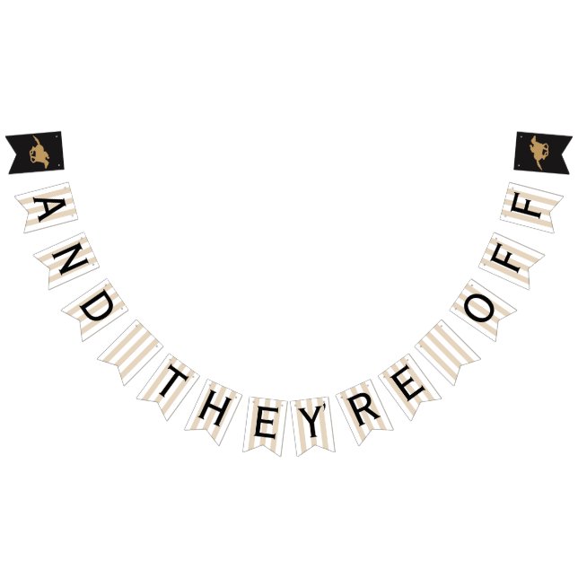 Bannière À Fanions Course à cheval / Mariage | Et ils sont éteints (Tout)