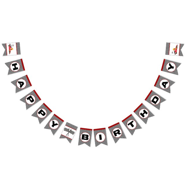 Bannière À Fanions Course voiture course fête d'anniversaire (Tout)