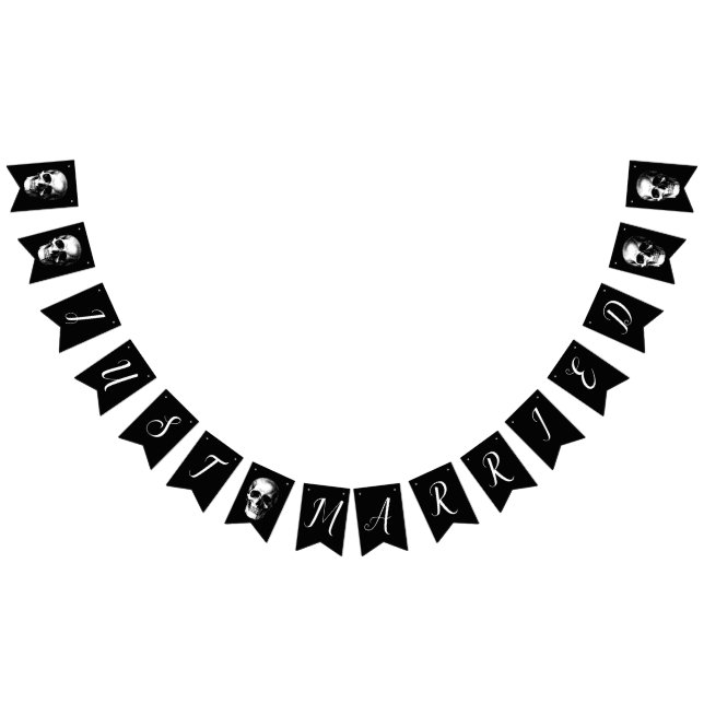 Bannière À Fanions Crâne Gothique Halloween Mariage Bunting (Tout)
