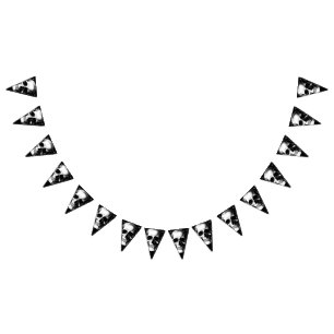 Bannière À Fanions Crâne Gothique Halloween Mariage Bunting