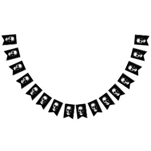 Bannière À Fanions Crâne Gothique Halloween Mariage Bunting