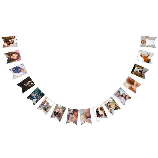 Bannière À Fanions Custom Photo Bunting Flags (Tout)