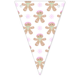 Bannière À Fanions Cute Kids Christmas Gingerbread Motif