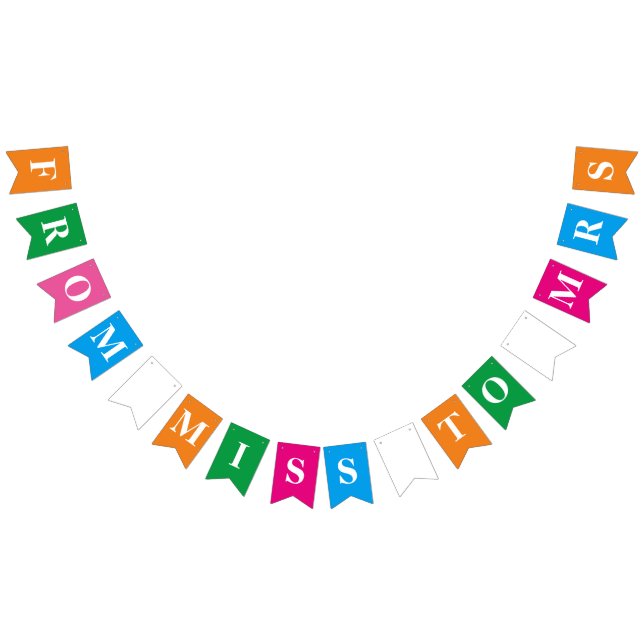 Bannière À Fanions De Mlle À Mme (Tout)