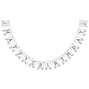 Bannière À Fanions Décor de fête d'anniversaire à thème du deux loups