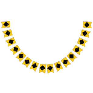 Bannière À Fanions Décor de la fête de graduation jaune