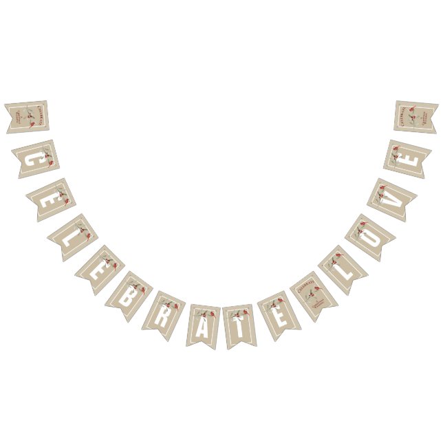 Bannière À Fanions Des hivers simples avec cardinal | Célébrer l'amou (Tout)