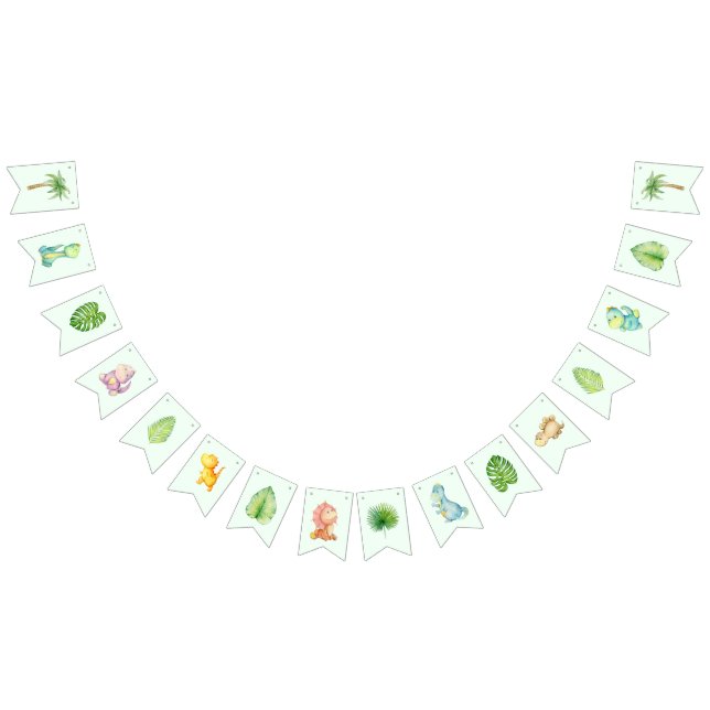 Bannière À Fanions Dinosaures bébé (Tout)