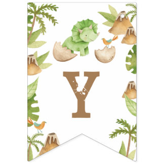 Bannière À Fanions Dinosaurio