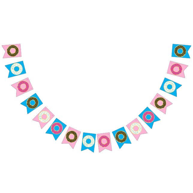 Bannière À Fanions Donut Kid's Birthday Party (Tout)