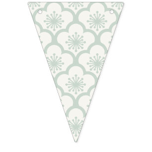 Bannière À Fanions Douce Sakura Muted Sage - Neutre