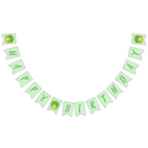 Bannière À Fanions Dragon Birthday Party Green