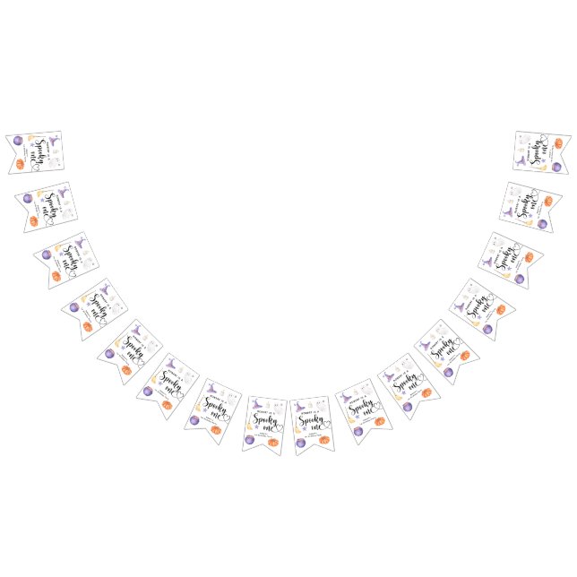 Bannière À Fanions Éffrayant Un Halloween Premier anniversaire (Tout)