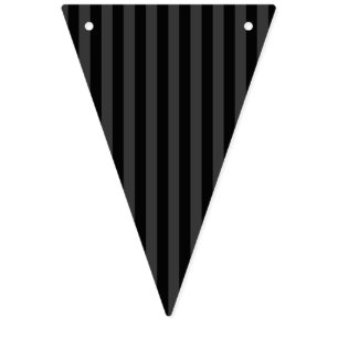 Bannière À Fanions Elagnat Black & Smoky Black Vertical Stripes