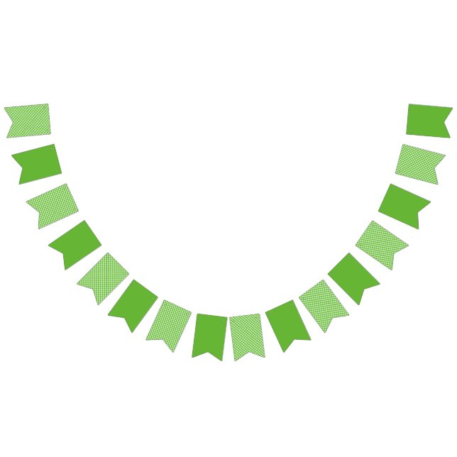 Bannière À Fanions En vichy verte (Tout)