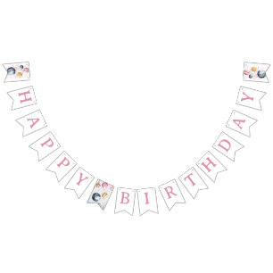 Bannière À Fanions Espace extra-atmosphérique Fille Anniversaire Gala