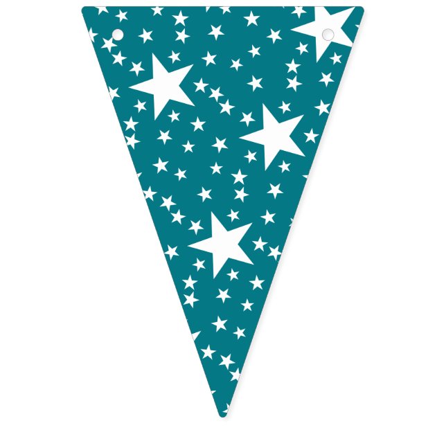 Bannière À Fanions Étoiles sans couture motif blanc + votre backgr. & (Premier drapeau)