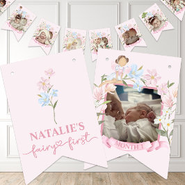 Bannière À Fanions Fairy First Girl's 1st Birthday Party Photo person
