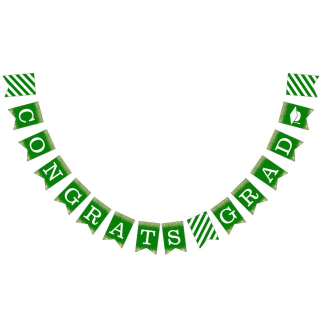 Bannière À Fanions Félicitations à Grad Félicitations à Green (Tout)