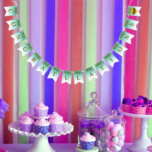 Bannière À Fanions Félicitations Félicitations à la fête de la douche (Créateur téléchargé)