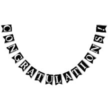 FÉLICITATIONS, Texte Blanc En Noir