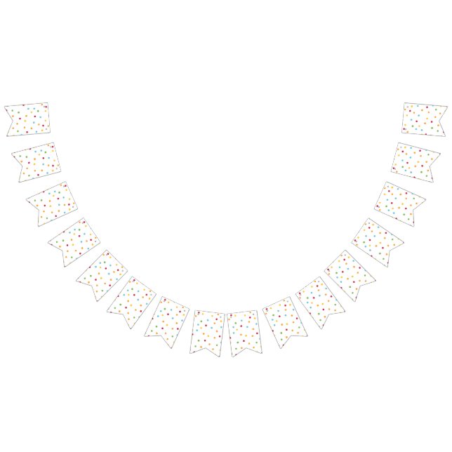 Bannière À Fanions Festif Polka Dot Anniversaire (Tout)